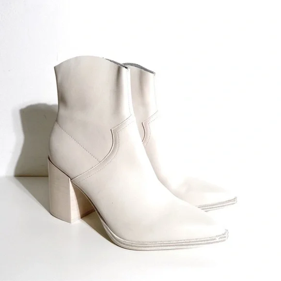Steve Madden Bootie Ankle Boots Leather Size 8 M Women's Cate Black Western